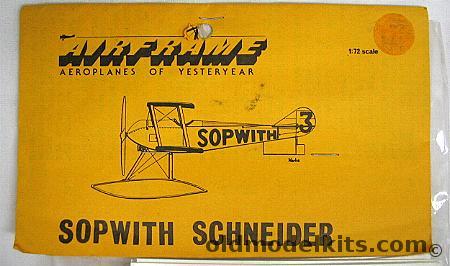Airframe 1/72 Sopwith Schneider - Bagged plastic model kit